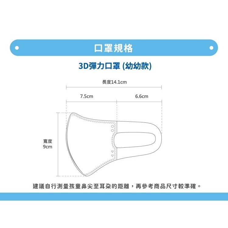 【匠心】(XS/S/L)(藍/粉/白)3D彈力醫療口罩50入 醫療口罩 立體口罩 兒童口罩 成人口罩《康宜庭藥局》-細節圖6