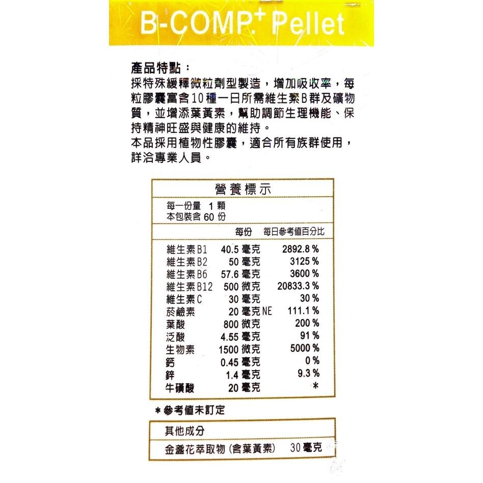 【晶補】能量99全方位B群微粒膠囊60粒《康宜庭藥局》《保證原廠貨》-細節圖2