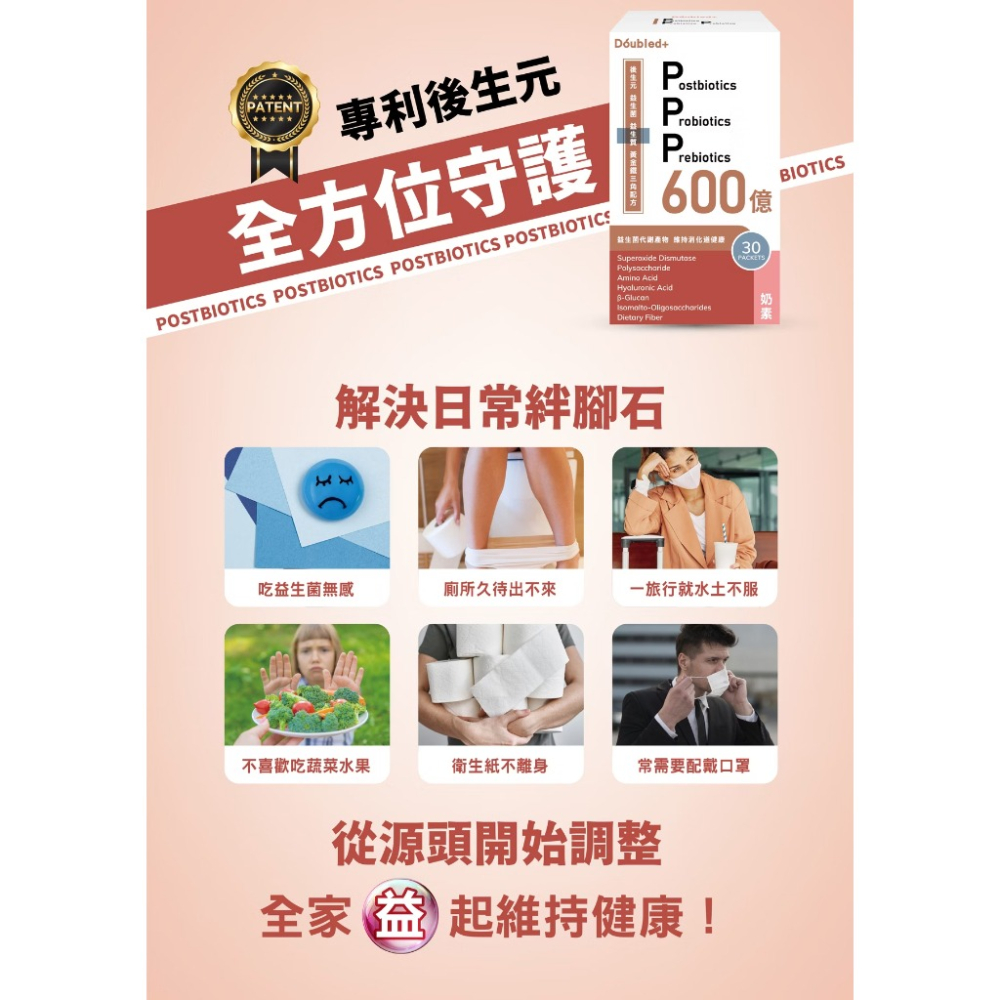 Doubled 倍鮮 600億後生元益生菌(30包/盒)《康宜庭藥局》-細節圖8