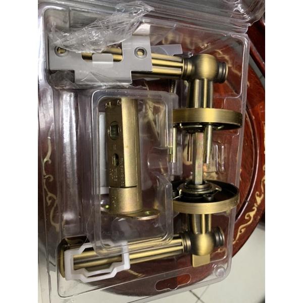 《全新》特力屋Kwikset日規古典浴廁鎖黃古銅SD5815H-BK-細節圖3