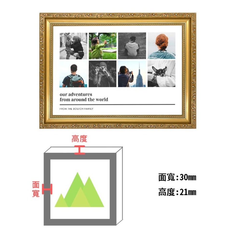 【MIT框販】3色 413相框｜相片框 證件框 各種尺寸皆可訂製-細節圖3