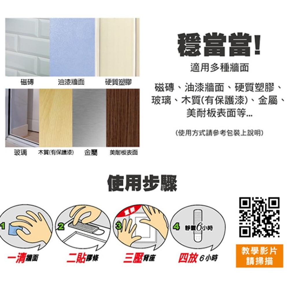 【MIT框販】【3M】無痕白色相框掛扣｜不拆售｜少量-細節圖4