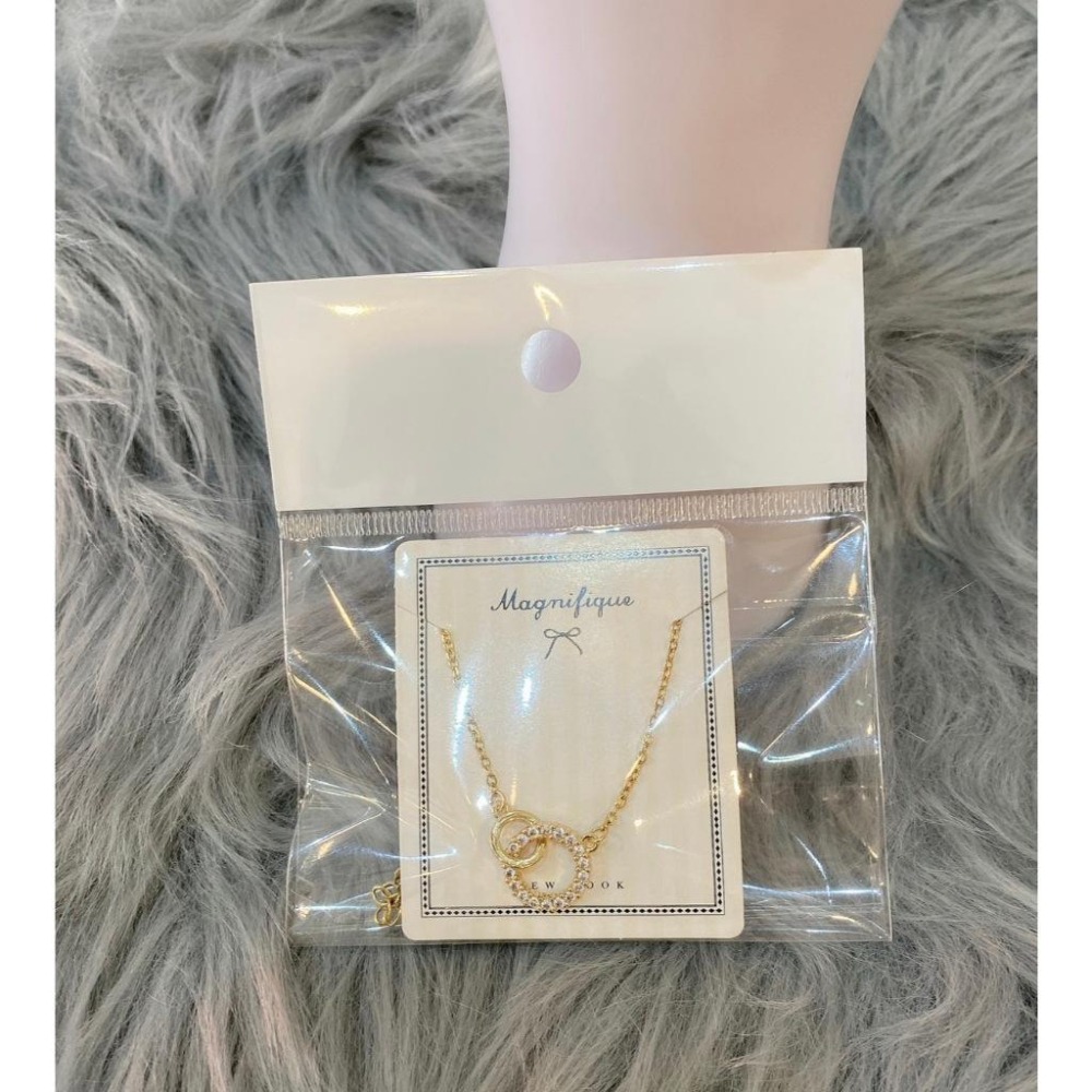 ⭕️輕奢小眾幾何圓圈鑲鑽項鍊⭕️-細節圖2