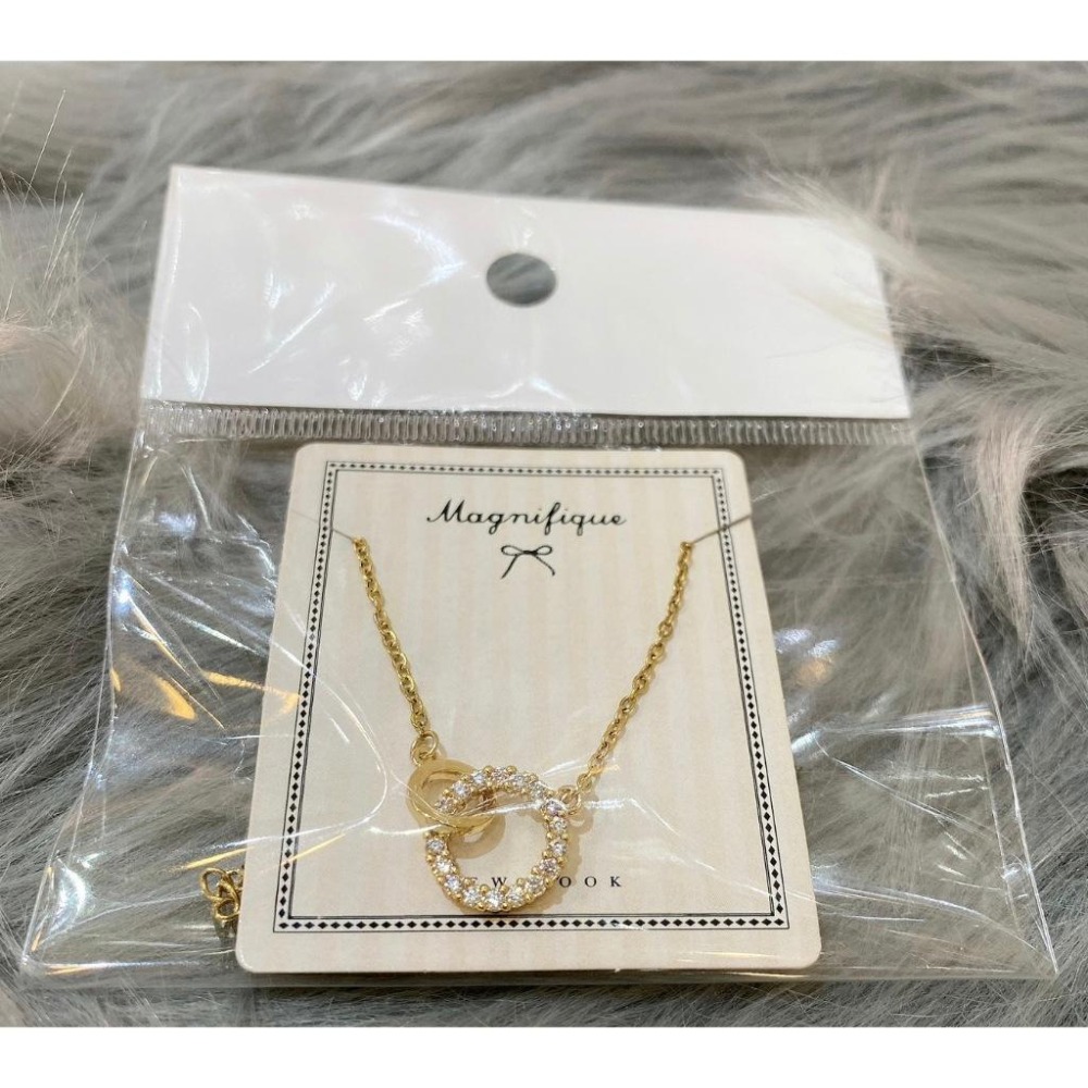 ⭕️輕奢小眾幾何圓圈鑲鑽項鍊⭕️-細節圖3