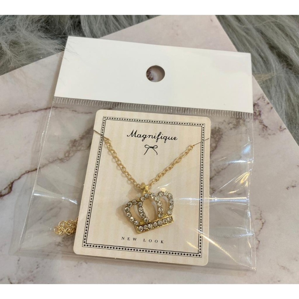 👑正韓輕奢高級感滿鑽皇冠造型鎖骨鏈頸鏈👑-細節圖3