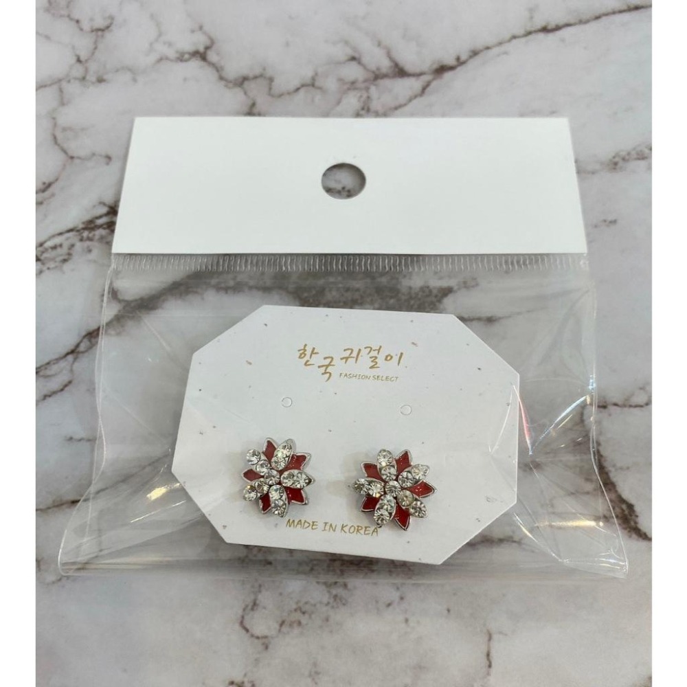 ❄️韓款雪花滿鑽輕奢時尚ins風優雅耳釘❄️-細節圖3