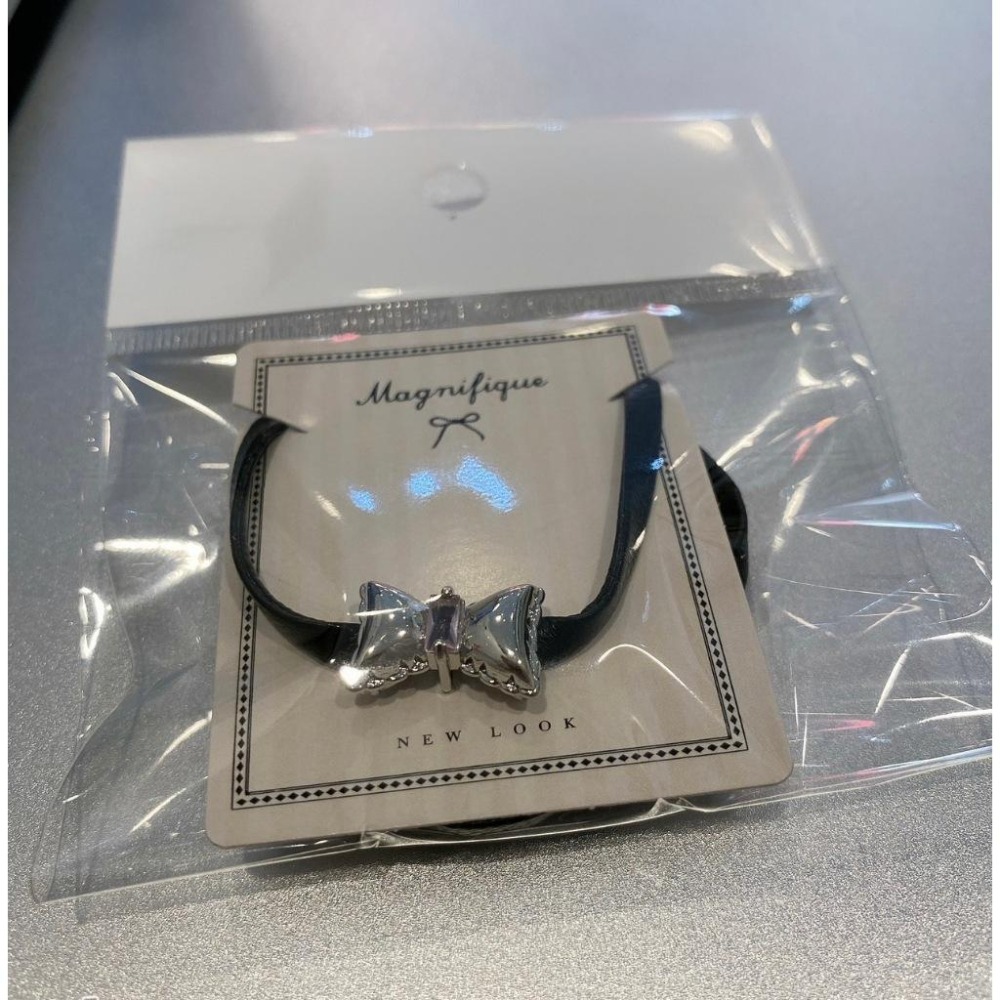 🎀黑色皮革質感蝴蝶結獨特設計感頸鏈🎀-細節圖3