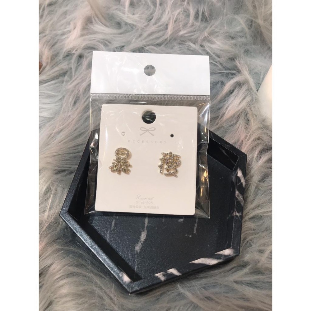ins滿鑽耳釘.暴富.發財.暴瘦.豪橫.耳環.耳夾.免耳洞-細節圖6