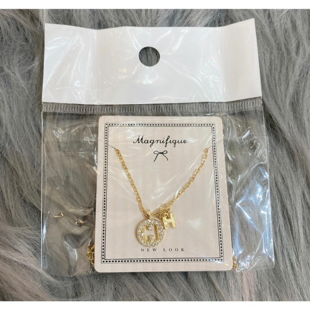 🅗日韓時尚流行簡約水鑽H字母造型項鍊🅗-細節圖3