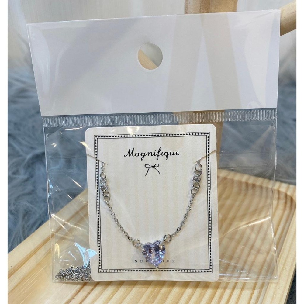 💎韓國新款輕奢小眾簡約精緻皓石愛心項鍊💎-細節圖2