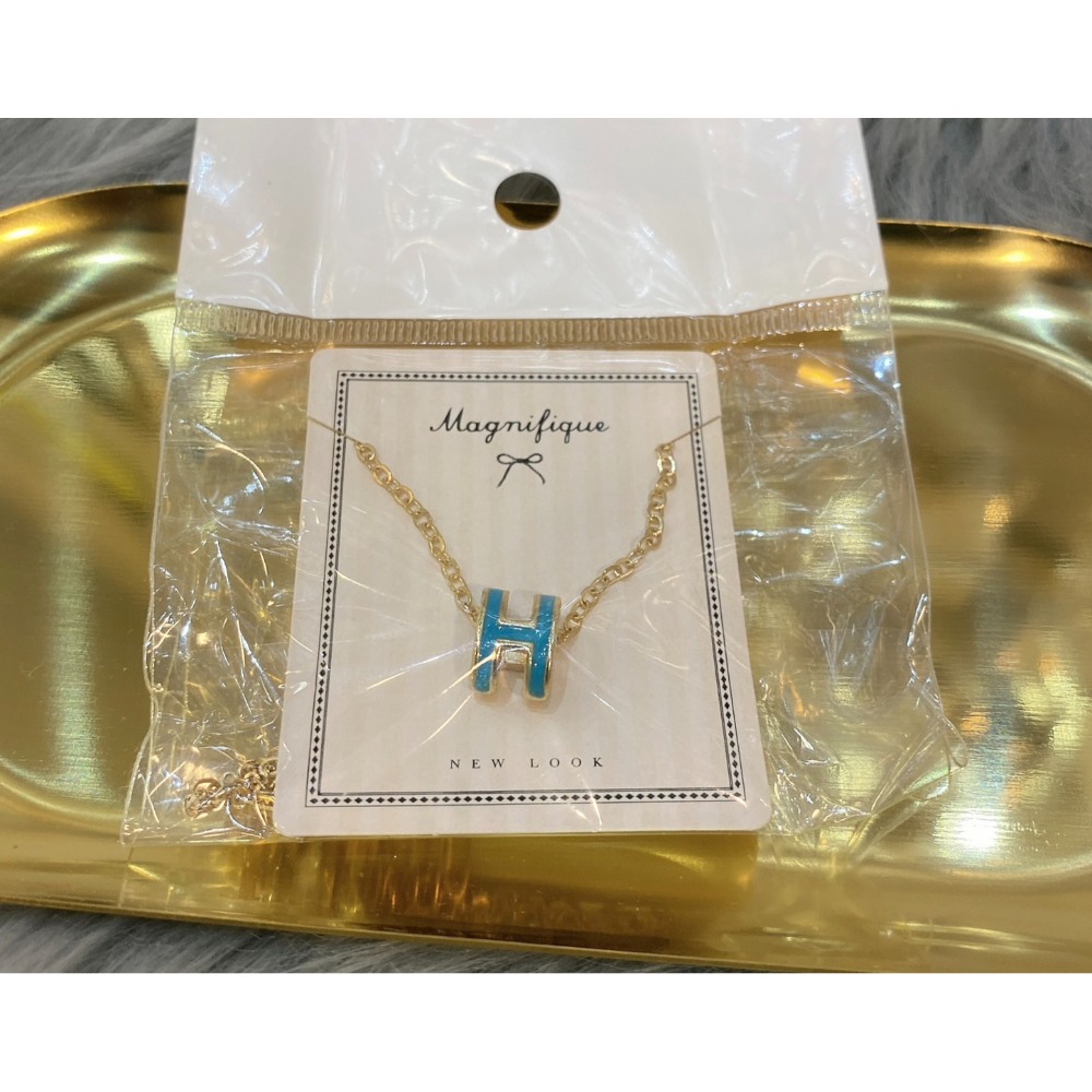 🅷立體H字母氣質網紅同款高檔鈦吊墜鎖骨鏈🅷-規格圖5