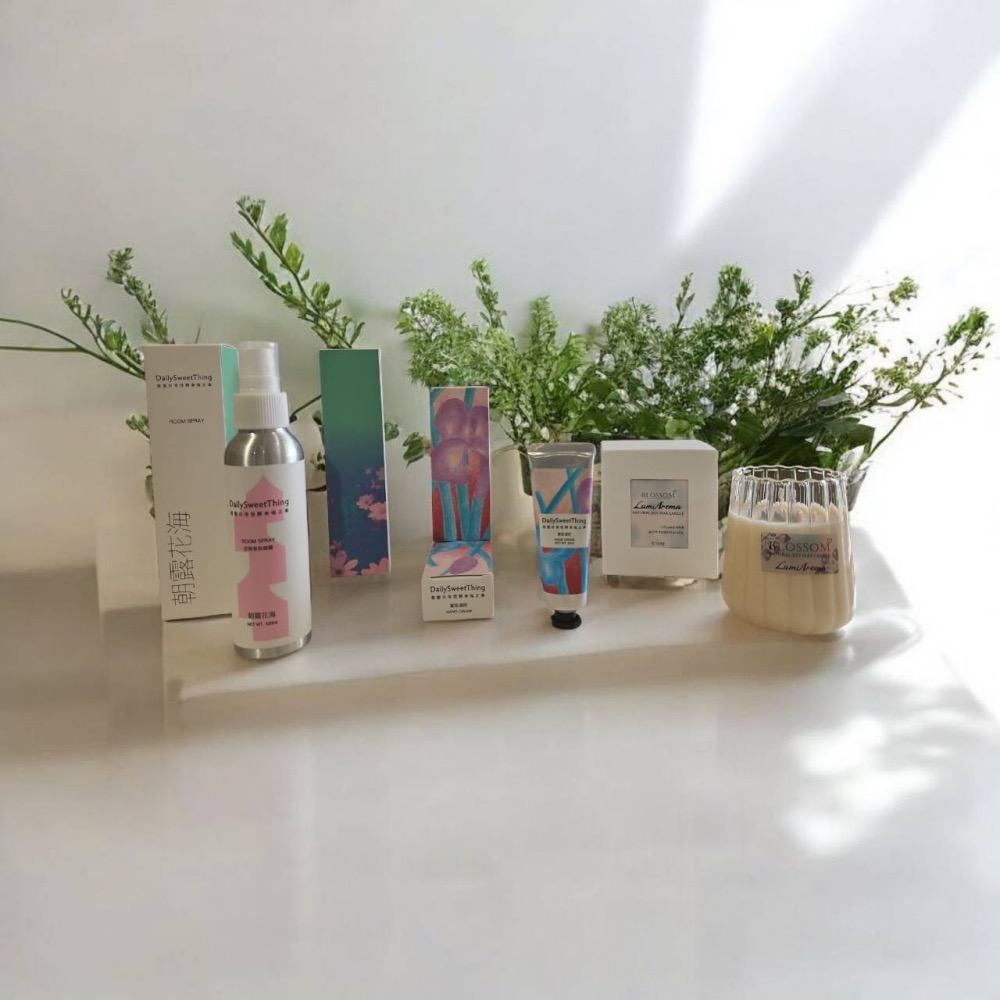 恬事  幸福的花味禮盒 （含香氛蠟燭、護手霜、空間香氛噴霧）-細節圖2