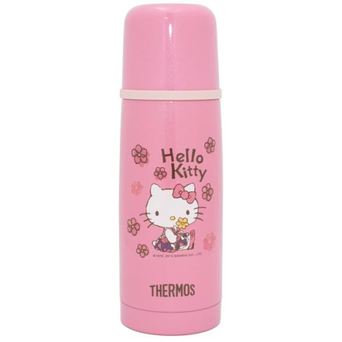 【THERMOS膳魔師】Hello Kitty 不銹鋼真空保溫瓶350ml (FDX-350-RBK) 兒童水壺