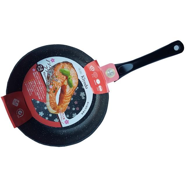 【Kiyodo】櫻花物語不沾平底鍋24cm (粉紅色 / 黑色)-細節圖2