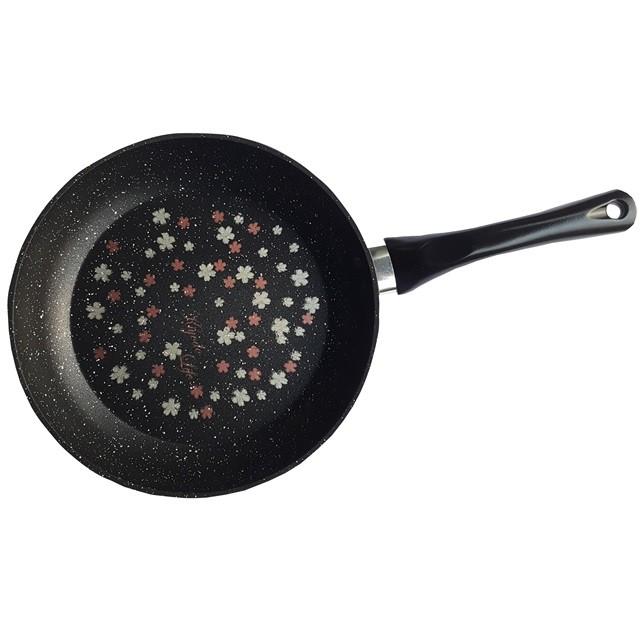 【Kiyodo】櫻花物語不沾平底鍋24cm (粉紅色 / 黑色)-細節圖3