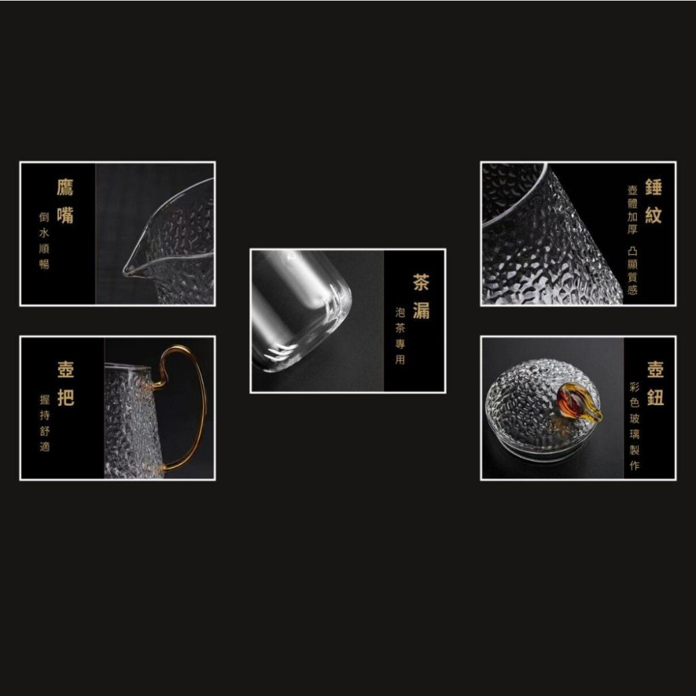 【Kiyodo】錘紋玻璃泡茶壺500ml-細節圖5