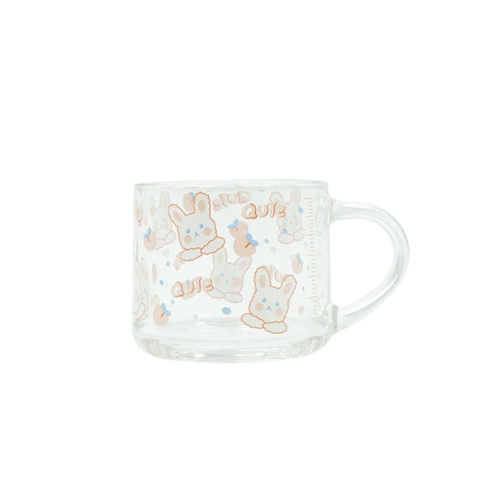 【Kiyodo】萌園玻璃馬克杯350ml(Q熊/萌兔/熊Bear)-規格圖1