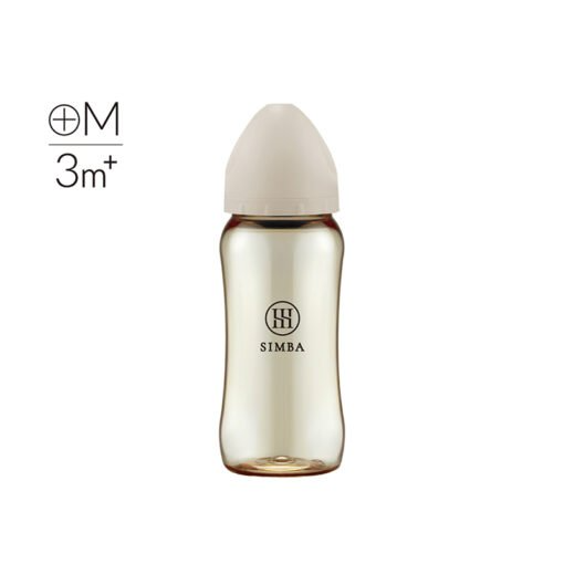 Simba 小獅王辛巴 蘊蜜鉑金PPSU寬口防脹氣奶瓶 360ML (十字M奶嘴)-奶瓶-規格圖1