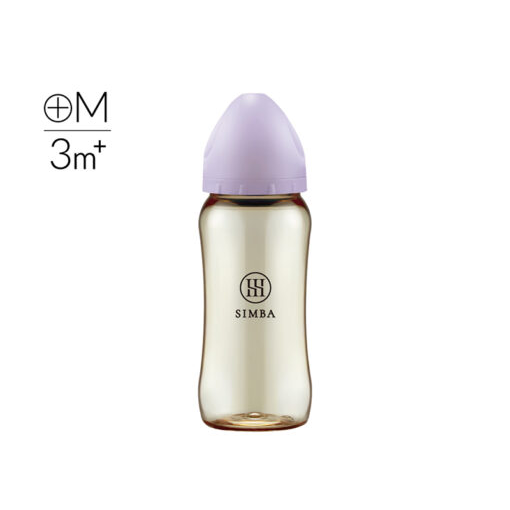Simba 小獅王辛巴 蘊蜜鉑金PPSU寬口防脹氣奶瓶 360ML (十字M奶嘴)-奶瓶-規格圖1