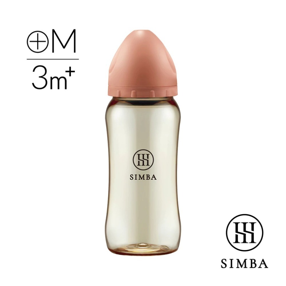 Simba 小獅王辛巴 蘊蜜鉑金PPSU寬口防脹氣奶瓶 360ML (十字M奶嘴)-奶瓶-規格圖1