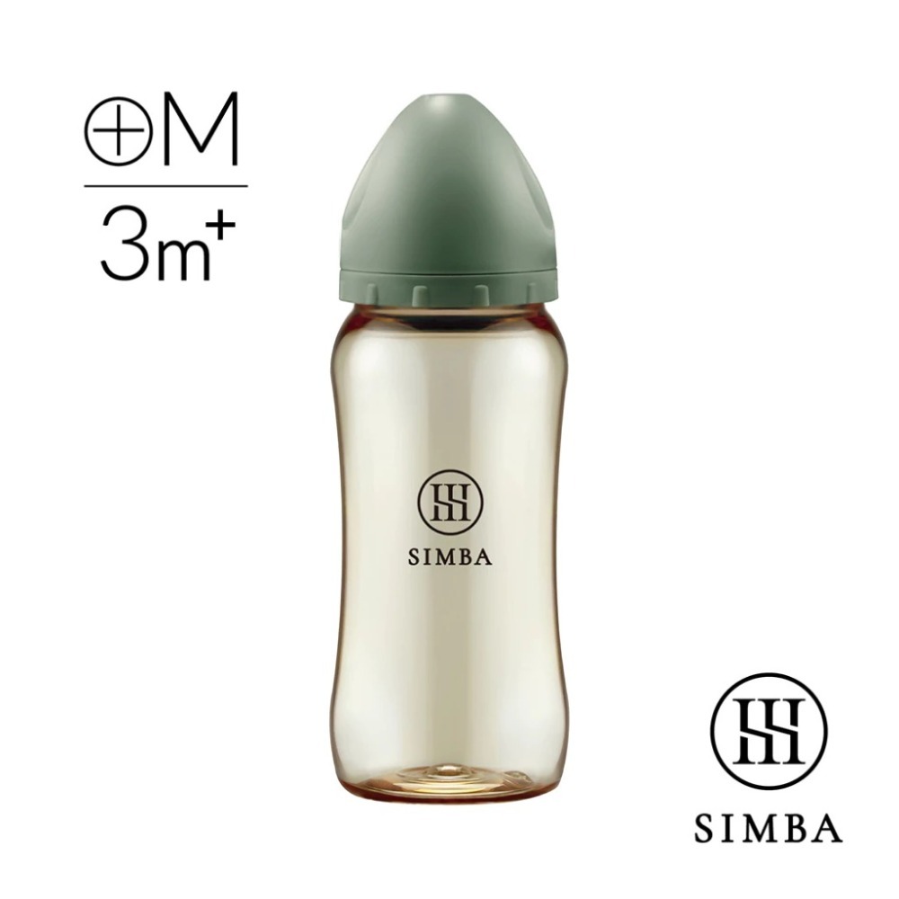Simba 小獅王辛巴 蘊蜜鉑金PPSU寬口防脹氣奶瓶 360ML (十字M奶嘴)-奶瓶-規格圖1