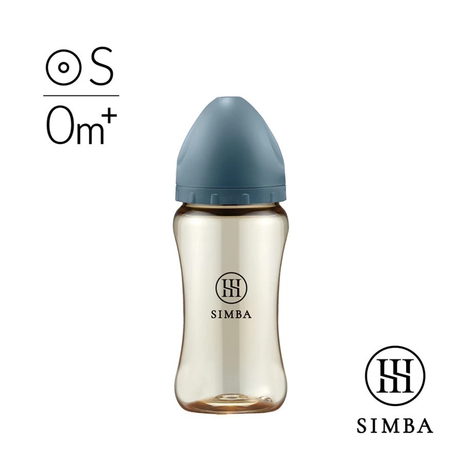 Simba 小獅王辛巴 蘊蜜鉑金PPSU寬口防脹氣奶瓶 270ML (圓孔S奶嘴)-奶瓶-規格圖1