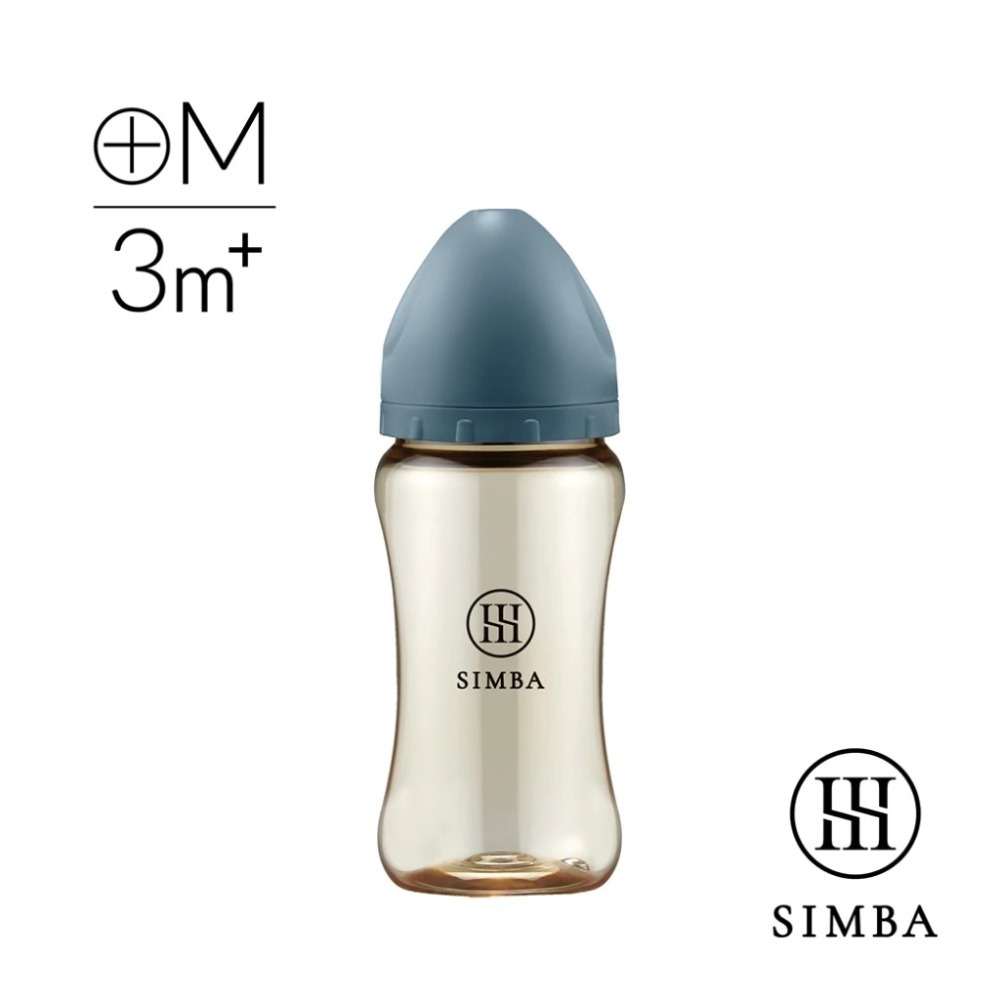 Simba 小獅王辛巴 蘊蜜鉑金PPSU寬口防脹氣奶瓶 270ML (十字M奶嘴)-奶瓶-規格圖1