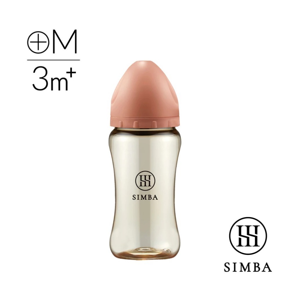 Simba 小獅王辛巴 蘊蜜鉑金PPSU寬口防脹氣奶瓶 270ML (十字M奶嘴)-奶瓶-規格圖1