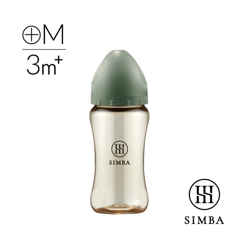 Simba 小獅王辛巴 蘊蜜鉑金PPSU寬口防脹氣奶瓶 270ML (十字M奶嘴)-奶瓶-規格圖1