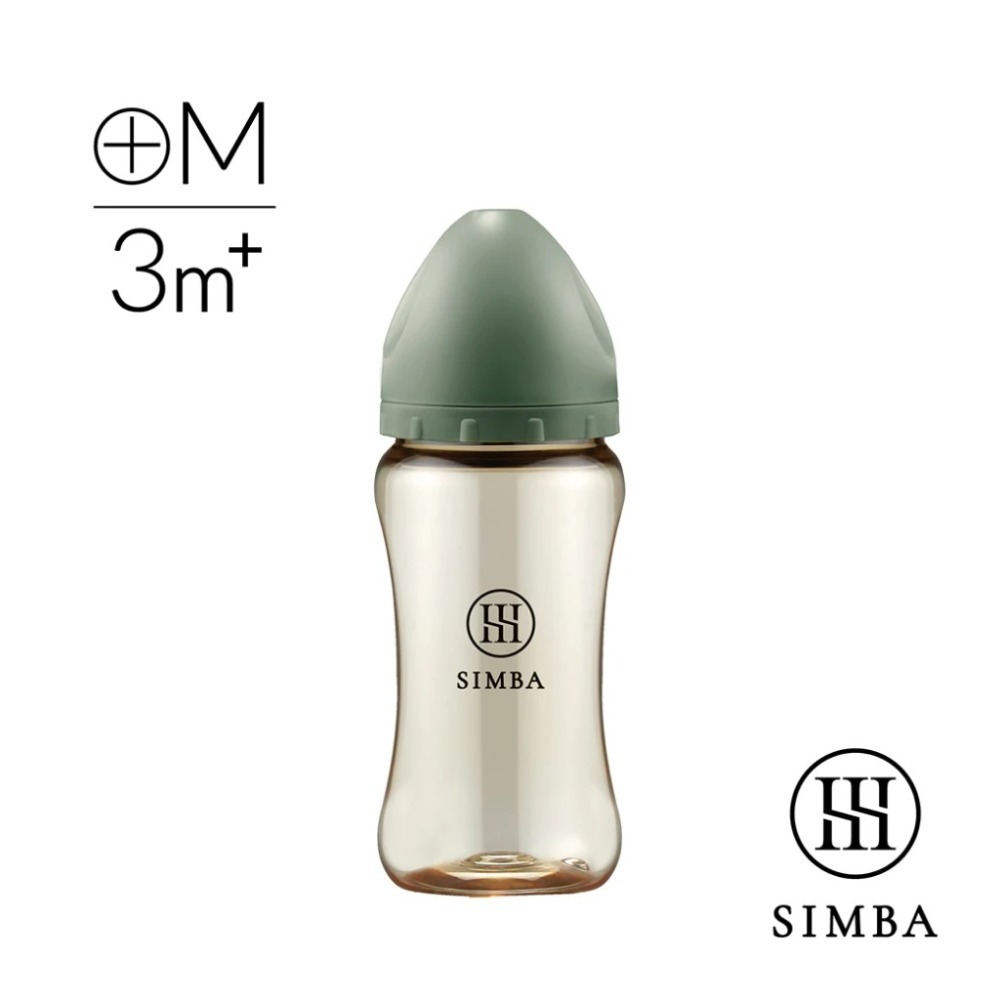 Simba 小獅王辛巴 蘊蜜鉑金PPSU寬口防脹氣奶瓶 270ML (十字M奶嘴)-奶瓶-規格圖1