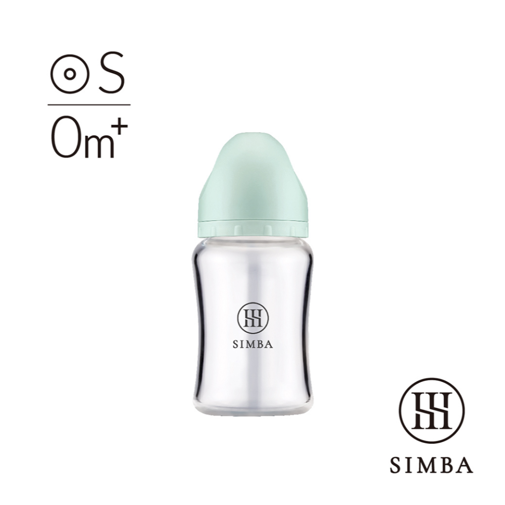 Simba 小獅王辛巴 蘊蜜鉑金玻璃寬口防脹氣奶瓶 180ML (圓孔S奶嘴)-奶瓶-規格圖1