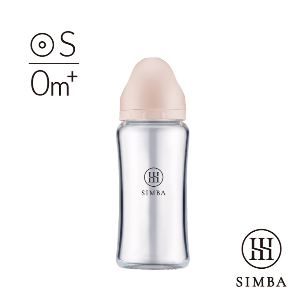 Simba 小獅王辛巴 蘊蜜鉑金玻璃寬口防脹氣奶瓶 270ML (圓孔S奶嘴)-奶瓶-規格圖1