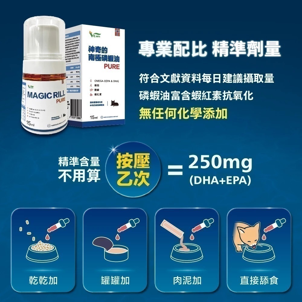 肉球世界 神奇的南極磷蝦油15ml/瓶 50ml/瓶 Omega3 美容護皮膚 寵物魚油 南極磷蝦油-細節圖4