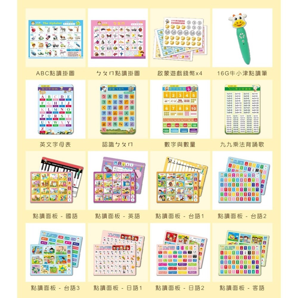 小牛津 48件組-全腦開發點讀大寶盒 (育兒安撫神器-百萬爸媽見證) 點讀筆-細節圖3