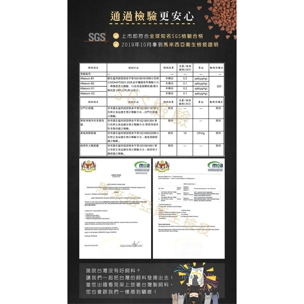 即期優良品 貓侍Catpool 貓侍料-天然無穀貓糧(1.5KG/包)-雞肉+羊肉+靈芝+鱉蛋粉+離胺酸(黑貓侍)-細節圖7
