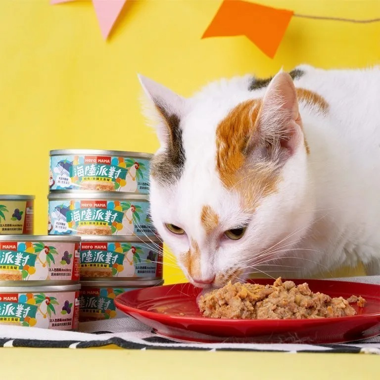 HeroMama 海陸派對主食罐80g單罐 貓罐 貓主食 貓罐頭 貓咪罐頭 主食貓罐-細節圖6
