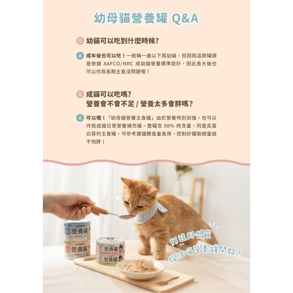汪喵星球 98%幼母貓無膠營養主食罐 單罐80G 幼貓罐 幼貓 貓主食 無膠 貓罐 營養罐-細節圖4