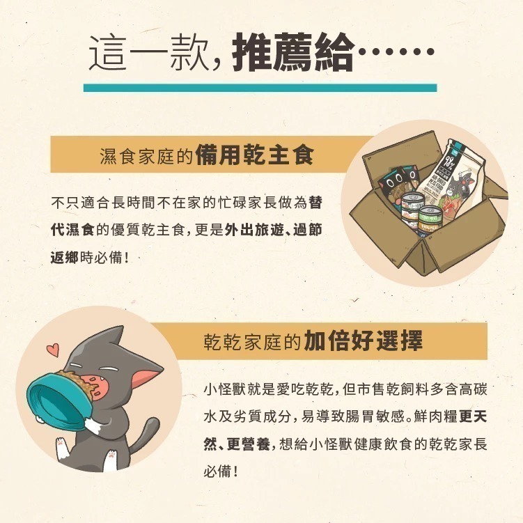 怪獸部落LitoMon 貓用 98%鮮肉主食糧 1.8kg 貓糧 鮮肉糧 主食 乾糧 真材實料 超商最多兩包-細節圖6