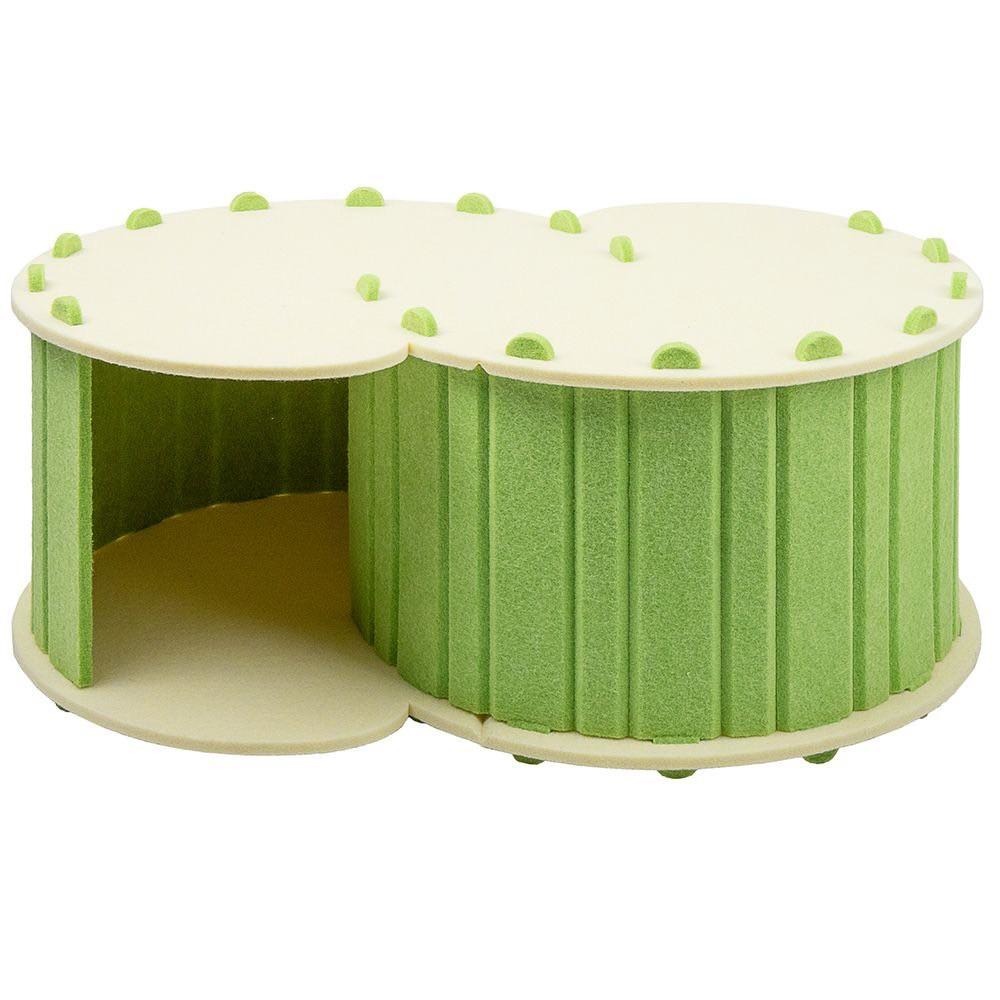 主子優選 毛氈趣 S隧道 貓抓板貓窩 (綠/駝/灰) 貓抓板 貓抓板系列 貓窩貓抓板 貓抓板 貓抓窩 不掉屑貓抓🐾-規格圖7