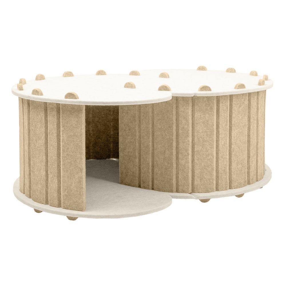 主子優選 毛氈趣 S隧道 貓抓板貓窩 (綠/駝/灰) 貓抓板 貓抓板系列 貓窩貓抓板 貓抓板 貓抓窩 不掉屑貓抓🐾-規格圖7