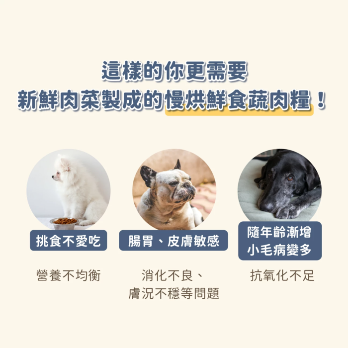 汪喵星球 慢烘鮮食蔬肉糧 犬用2.0lb-細節圖10