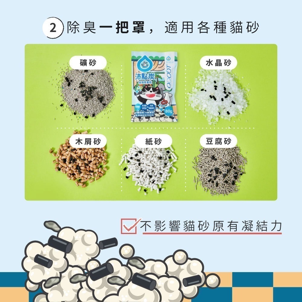 ODOUT 臭味滾 沛點炭80g 強效除臭粒-細節圖6
