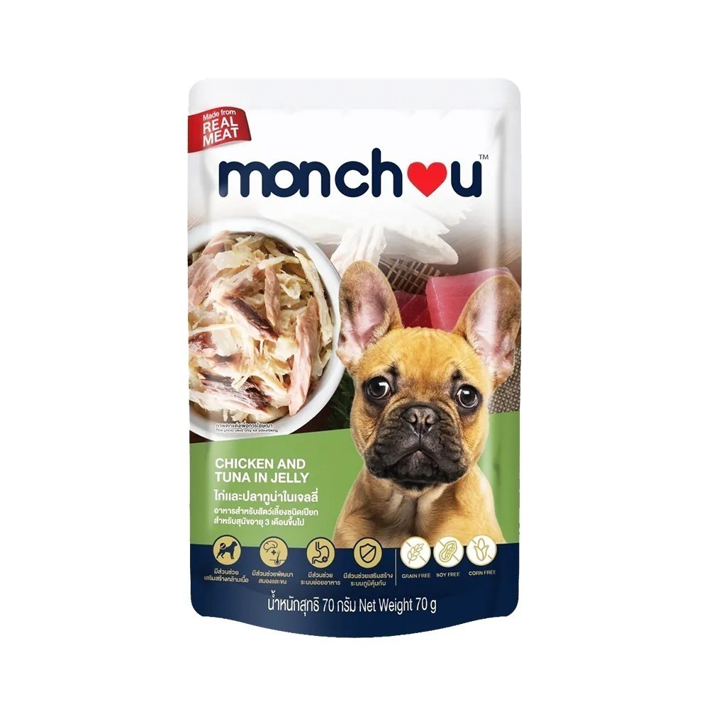 萌啾 Monchou 狗餐包 真肉煲 70g 狗湯包 狗罐 補水 狗用餐包 副食-規格圖9