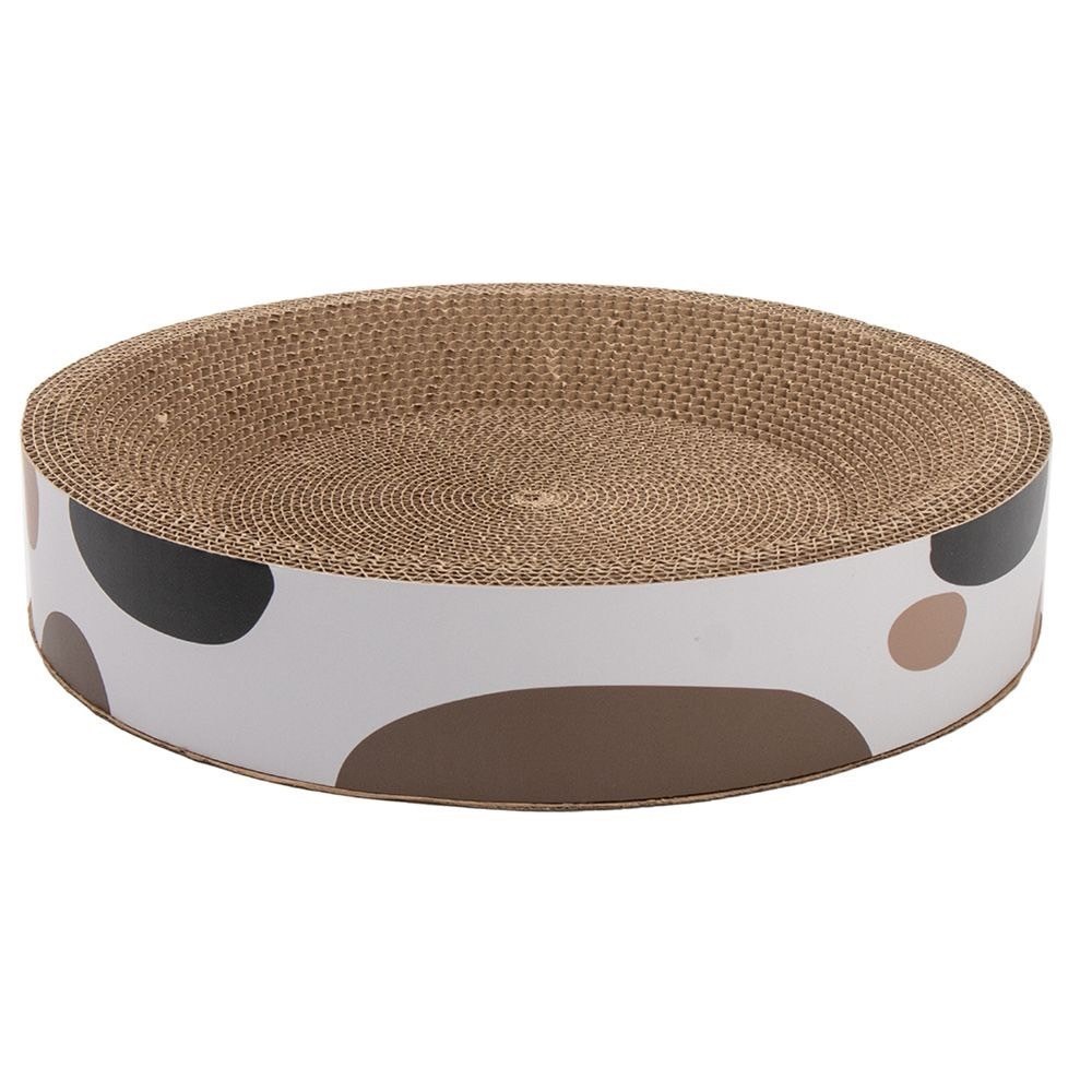 主子優選 圓形貓抓窩(三花紋/長頸鹿紋) 貓抓板 貓抓板系列 瓦愣紙貓抓板 貓窩貓抓板 貓抓板 貓抓窩-規格圖5