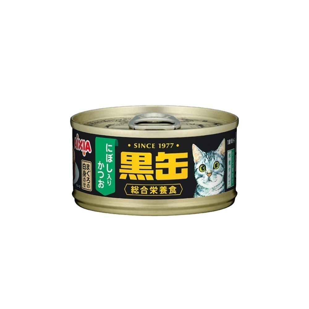 AIXIA 愛喜雅 黑缶主食罐系列 13號至20號 主食罐 鮪魚 鰹魚８０ｇ 黑罐-規格圖2