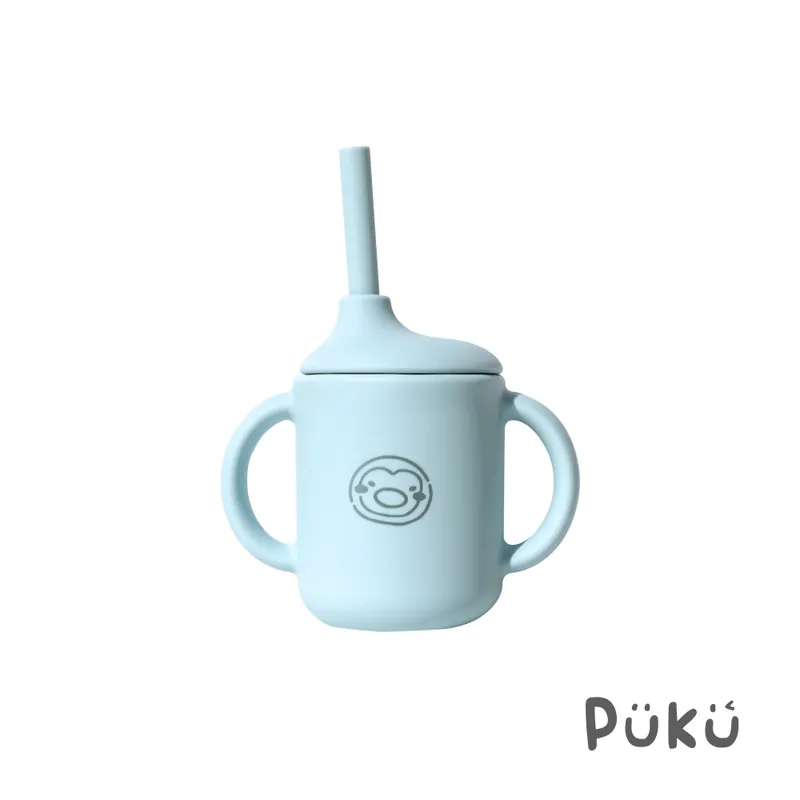 PUKU藍色企鵝 午茶三用矽膠吸管學習杯120ml-(三色)P14744-規格圖5