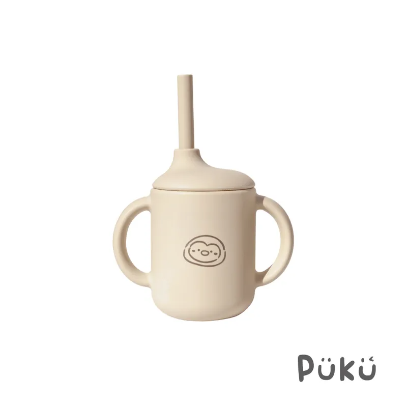 PUKU藍色企鵝 午茶三用矽膠吸管學習杯120ml-(三色)P14744-規格圖5