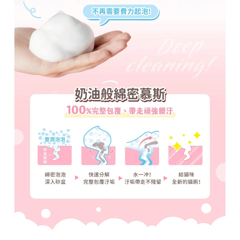 超凝小姐｜超強效貓廁清潔慕斯  300ml-細節圖3