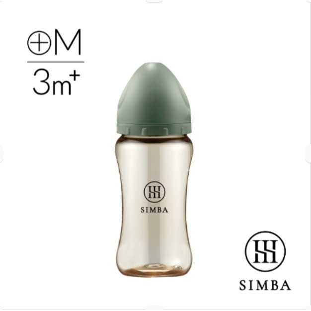 小獅王辛巴 Simba 新色 蘊蜜鉑金PPSU寬口奶瓶270ml(十字M奶嘴)(3個月以上)-細節圖4