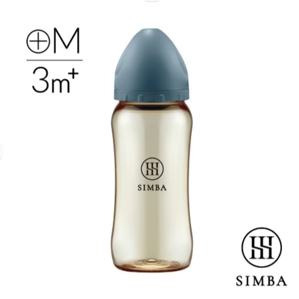 小獅王辛巴 Simba 新色 蘊蜜鉑金PPSU寬口奶瓶360ml(十字M奶嘴)(3個月以上)-細節圖3